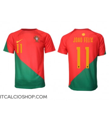 Portogallo Joao Felix #11 Prima Maglia Mondiali 2022 Manica Corta